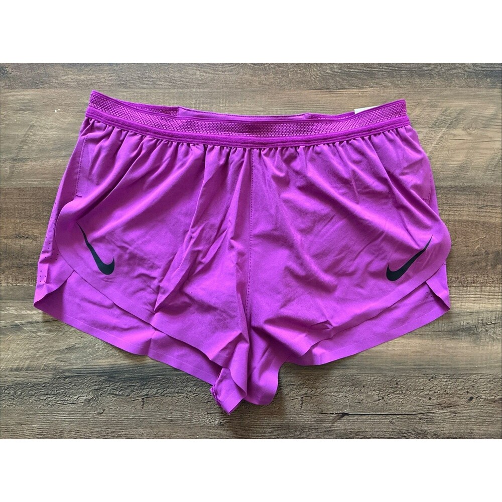 Nike AeroSwift Dri-FIT ADV 2" Fuschia Running Shorts Men Size Medium FN3349-518
